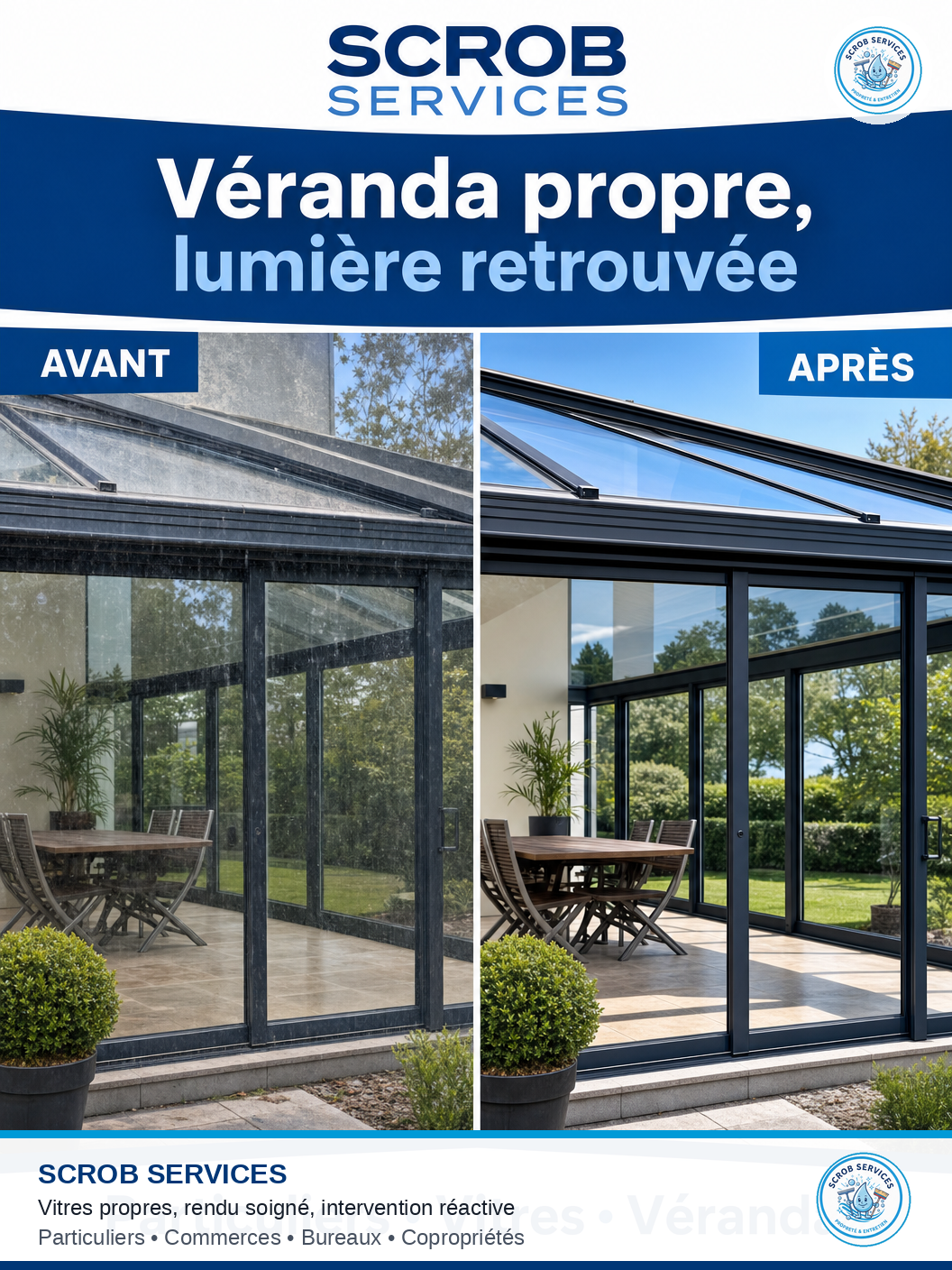 Véranda — lumière retrouvée — Particulier